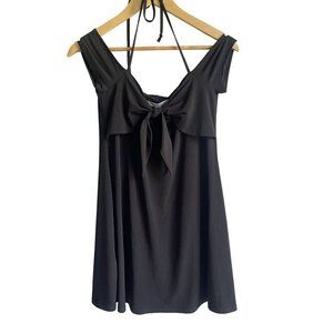 New! BCBG Generation Black Tie Front Mini Dress Size Small